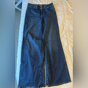 Frame Denim Dark Blue Wide Leg Jeans